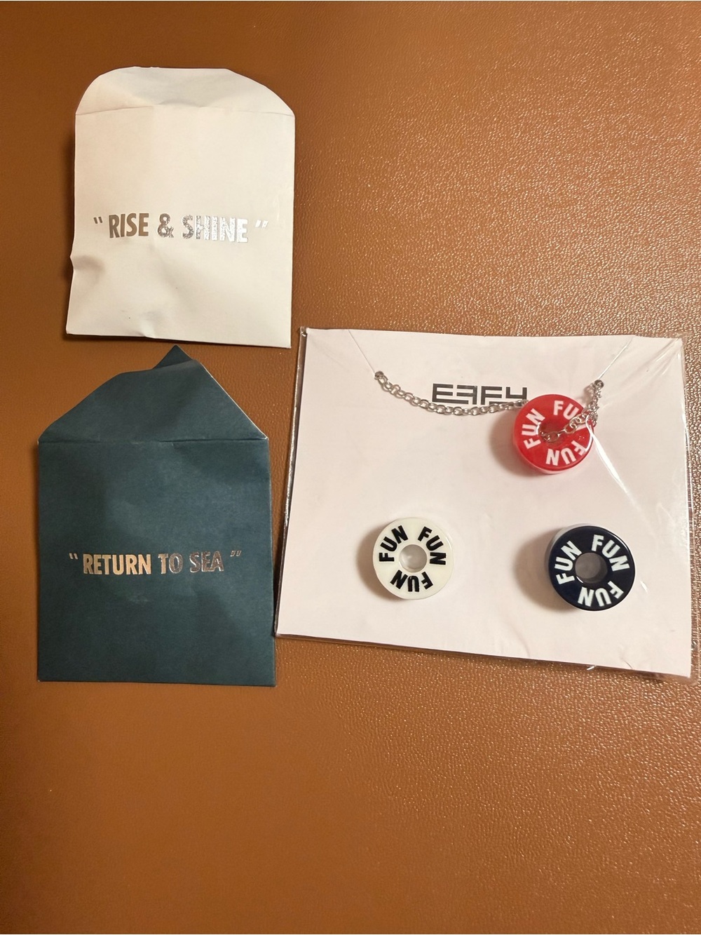 Effy Red, White & Navy Enamel Pendant and Pin Set
